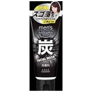 KOSE 日本高絲 男生洗面乳 softymo MEN S 男性洗面乳130g 炭 夏日酷涼 男生專用 清潔力強 256