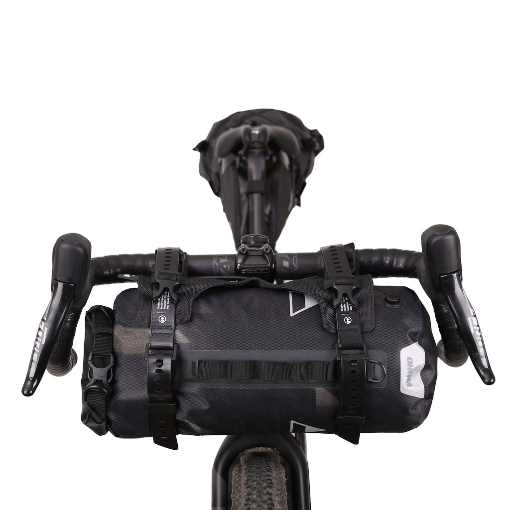 台灣品牌 WOHO 沃荷 防水輕量 龍頭包套裝 (黑迷彩款) 自行車 公路車 環島旅行 單車露營 野營 越野 探險