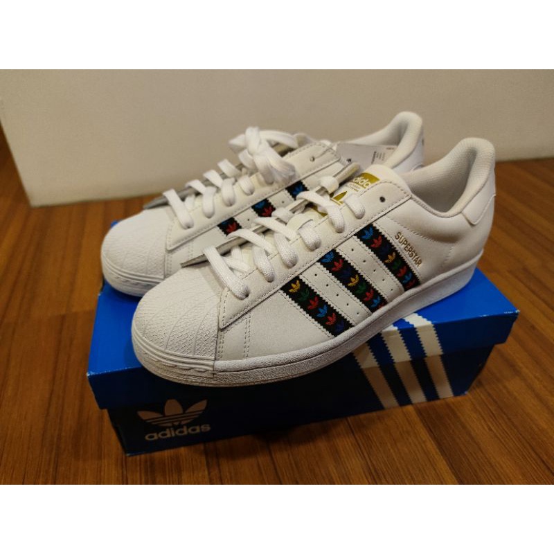 愛迪達 adidas 休閒鞋 Superstar 經典款 金標 白 黑 彩色 三葉草 串標 男鞋 FZ0059