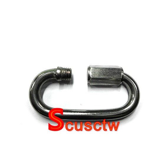((( scusctw ))) 鎖式快速接環(304不鏽鋼)白鐵 彈簧扣 彈簧鉤 登山扣 安全扣 保險扣