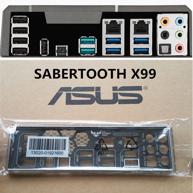 ASUS 華碩 SABERTOOTH X99  劍齒虎 X99 全新原裝 加厚 抗輻射 後檔片 後檔板
