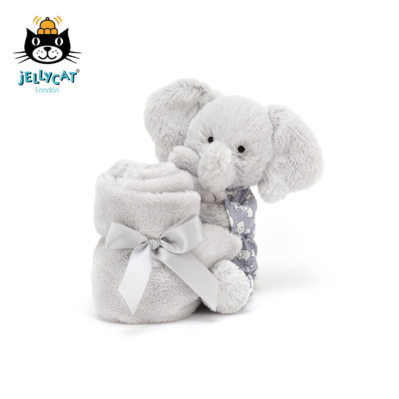 jELLYCAT英國正版新品舒睡大象安撫巾安撫毯寶貝寶寶安撫柔軟娃娃填充玩具