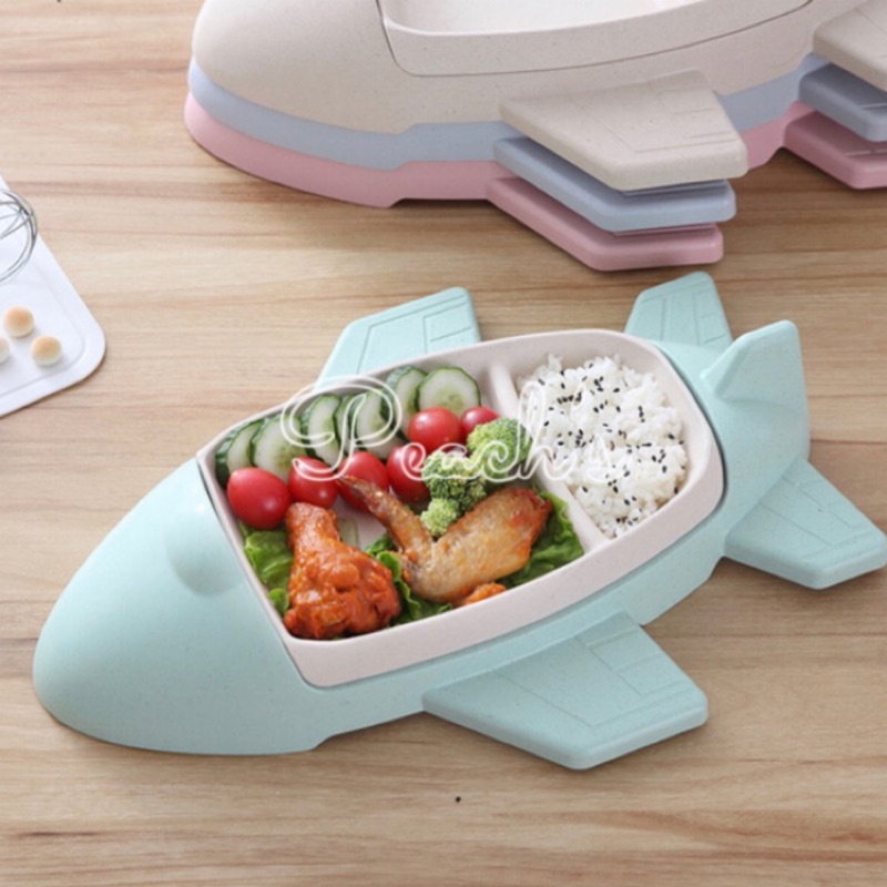 （現貨🔥）飛機竹纖維兒童餐盤✈️兒童餐具 卡通餐盤 學習碗 學習餐具 造型餐盤 造型餐具