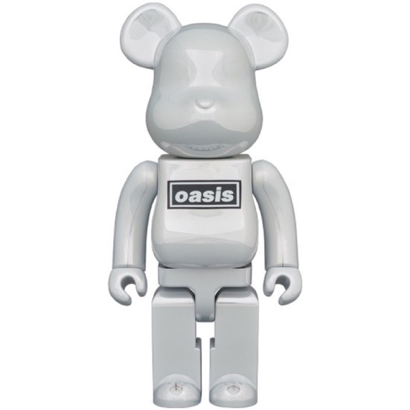 現貨 Bearbrick 400% 100% 綠洲合唱團 Oasis 電鍍白 庫柏力克熊