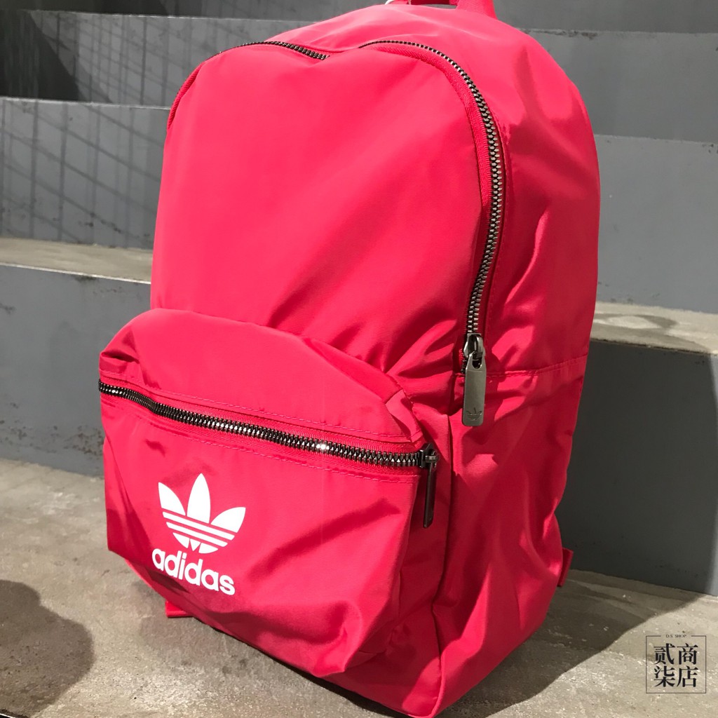 貳柒商店) adidas Nylon Backpack 三葉草後背包書包黑ED4725 桃紅ED4727 | 蝦皮購物