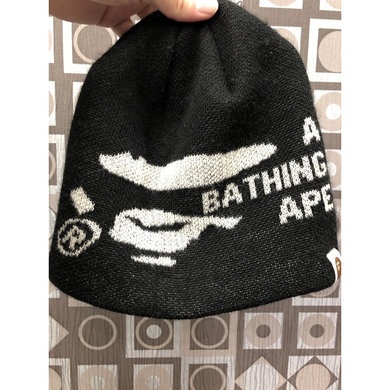 Bape 滿版毛帽 黑