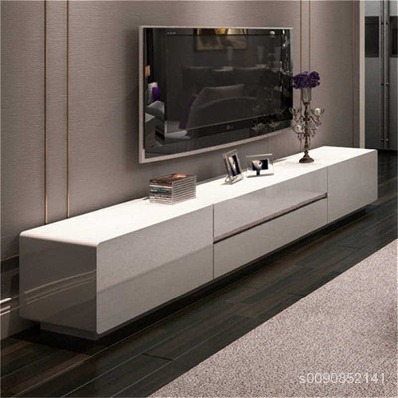 BENNY鋼琴烤漆白色電視櫃茶幾組合簡約現代客廳家具電視機櫃地櫃矮櫃