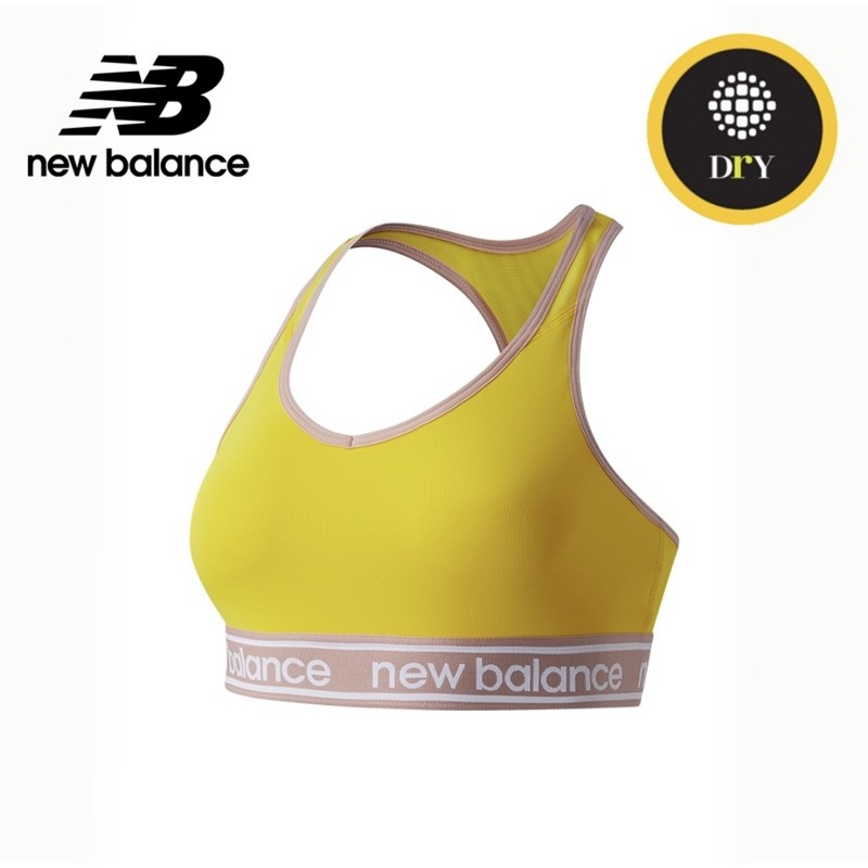 【New Balance】NB DRY T字形背部中衝Bra_女性_黃色_運動內衣