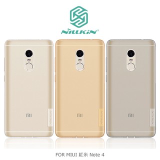 【西屯彩殼】NILLKIN MIUI 紅米 Note 4/紅米 Note 4X 本色TPU軟殼 透色套 超薄套 TPU套