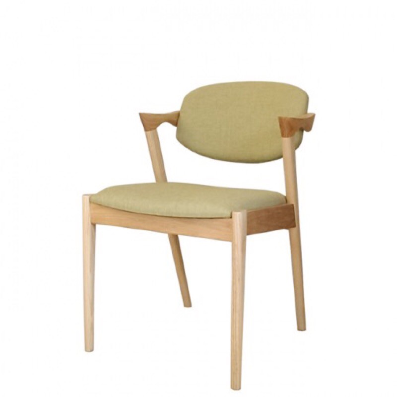 亞麻布料加梣木腳餐椅