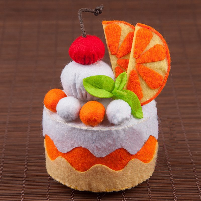 【免剪裁】不織布手工DIY材料包香橙小蛋糕