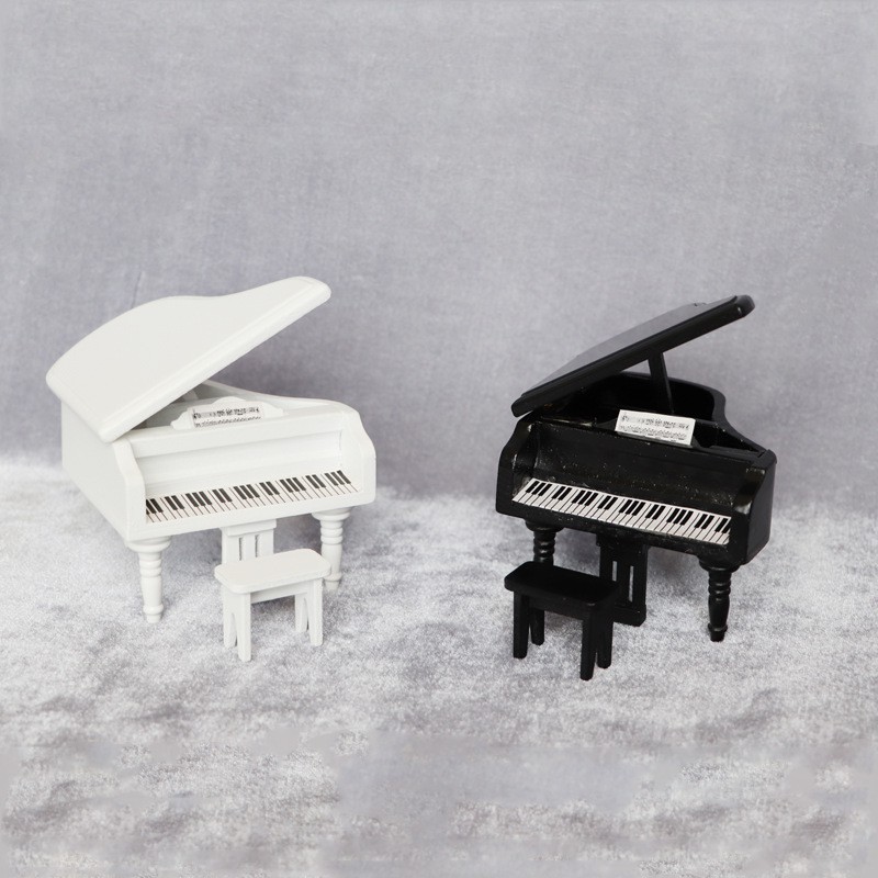 OB11 12分bjd AZONE12S 娃用家具 迷你 模型 三角钢琴 含琴凳 鋼琴