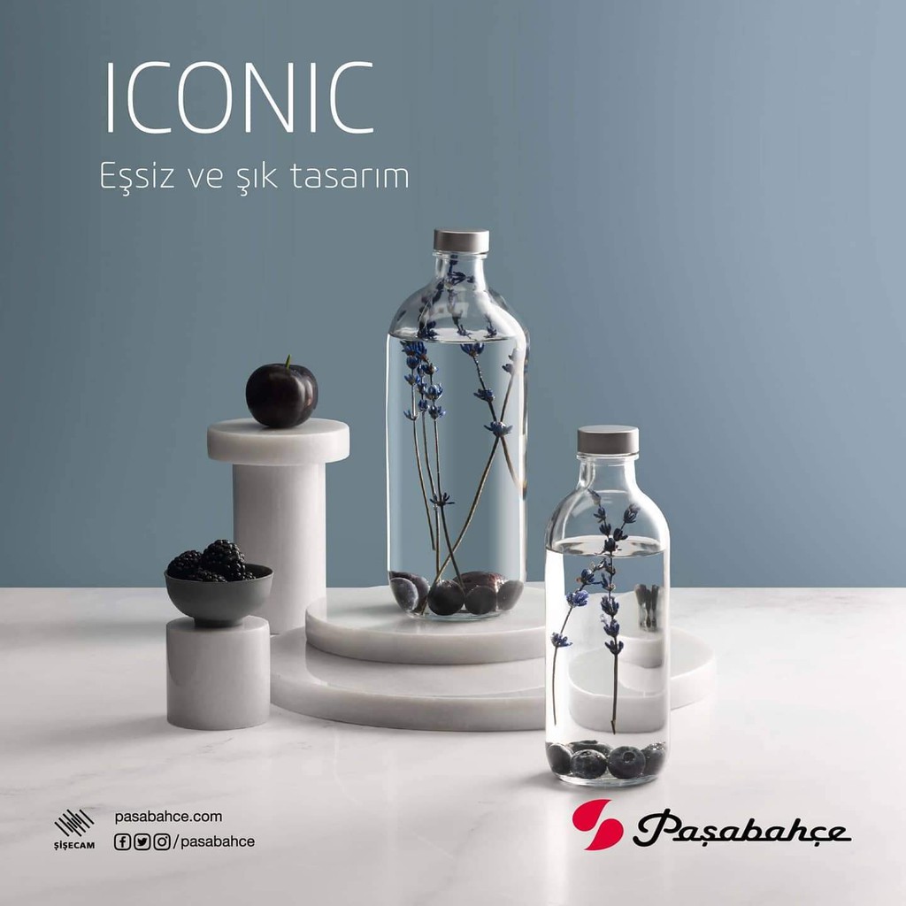 Pasabahce iconic bottle 水瓶 水壺 冷水瓶 隨身瓶 玻璃瓶 500mL 1000mL