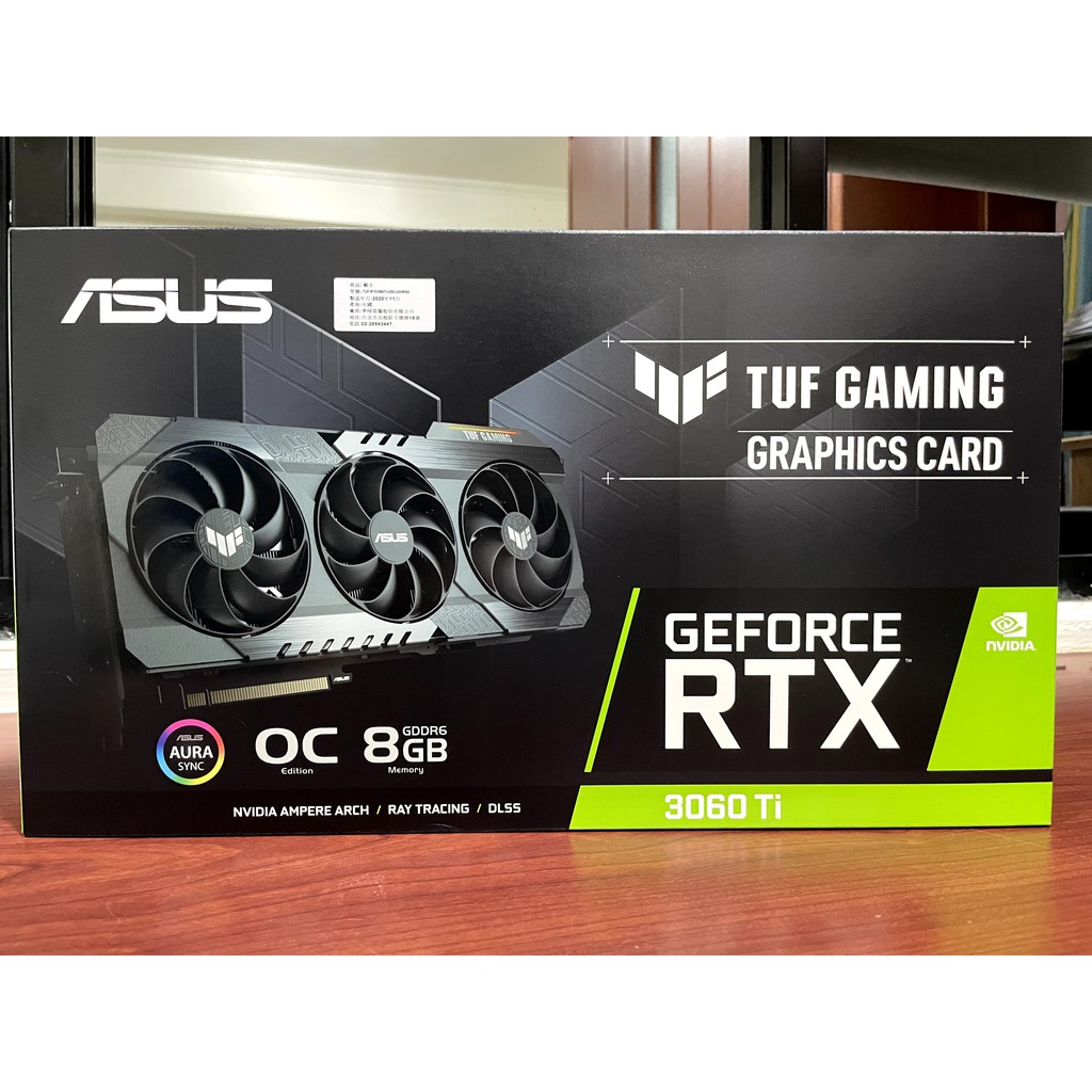 Asus TUF RTX3060TI O8G GAMING 無鎖 非LHR 顯示卡