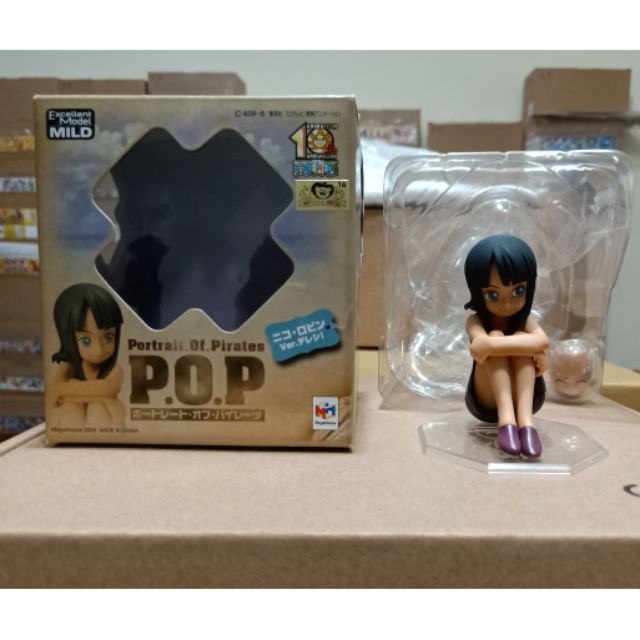 日版 海賊王 POP 妮可羅賓 小時候 2個面具可替換 已拆擺