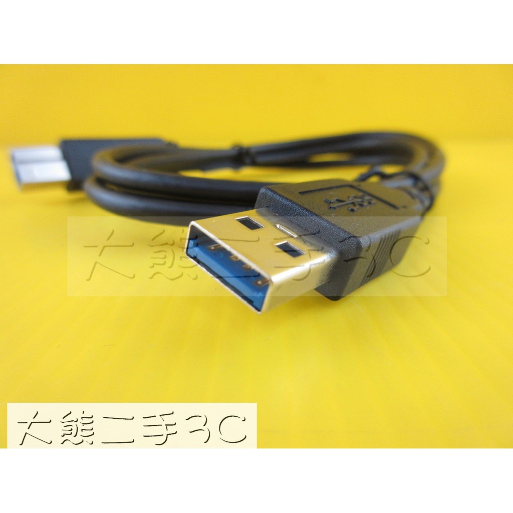 【大熊二手3C】線材 - 全新 凸字線 方口 USB 3.0 A型 印表機 數位相機 硬碟盒 HUB 電腦 1米 1米8