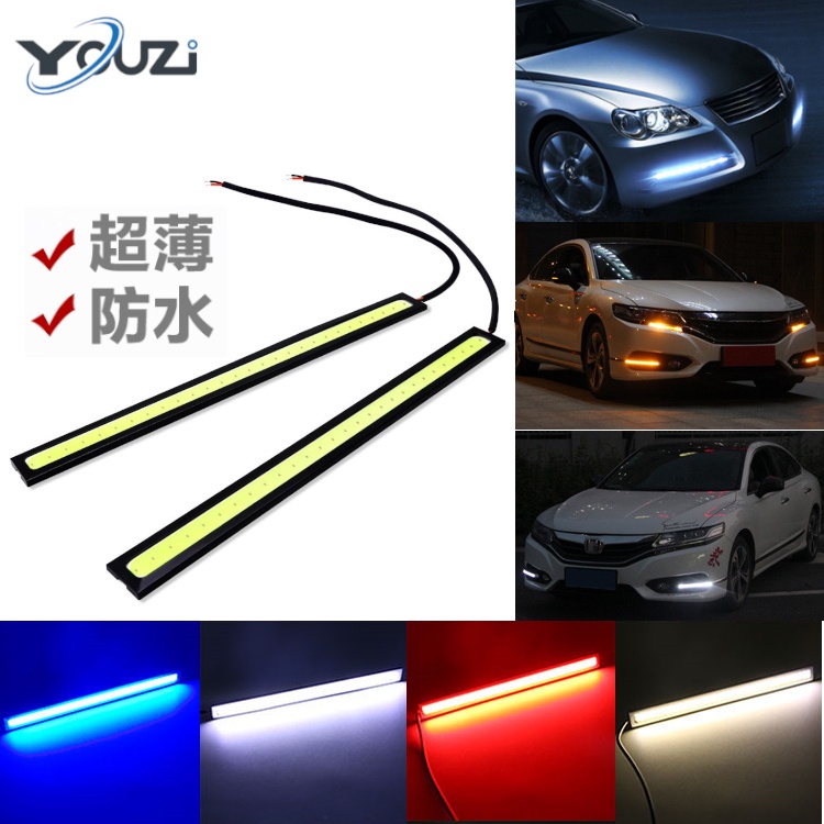 【現貨】 超薄防水COB日行燈 17CM 高亮led汽車日行燈 日間行車燈12v 汽車燈條 汽車 led燈條 led軟條