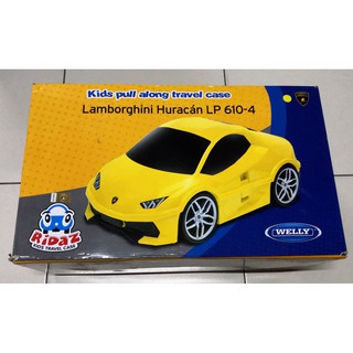 【堆堆樂雜貨店】╭☆現貨++全家RIDAZ 正版兒童超跑行李箱旅行箱Lamborghini Huracan藍寶堅尼888