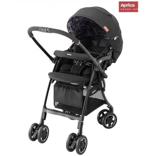 「Aprica 愛普力卡 」輕量四輪雙向嬰幼兒手推車 LUXUNA CTS 前瞻系列 迷彩黑