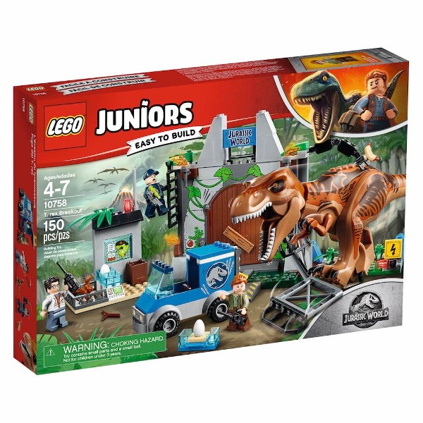 LEGO-JUNIORS 侏儸紀世界系列-T. rex Breakout 霸王龍逃亡 10758