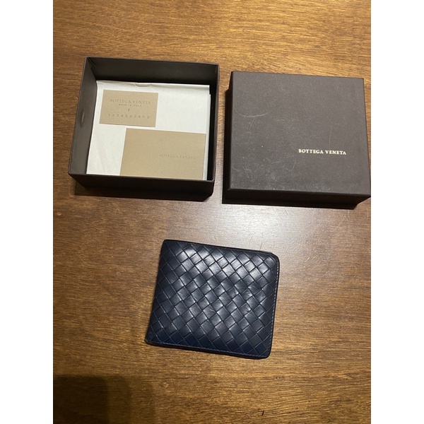 bv Bottega Veneta 藍色皮夾 二手 四卡夾口袋經典