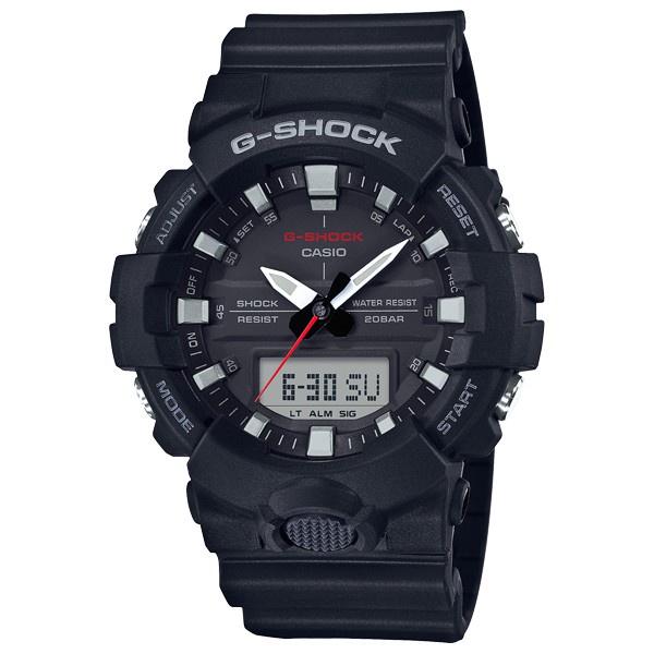 CASIO G-SHOCK GA-800-1A 雙顯電子錶(黑)