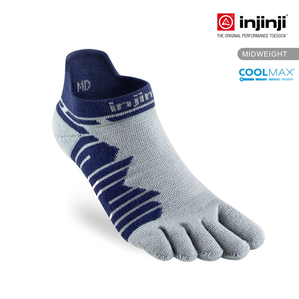 【injinji】Ultra Run終極系列五趾隱形襪 (鈷藍) - NAA65 | 吸濕排汗 輕量透氣 避震緩衝