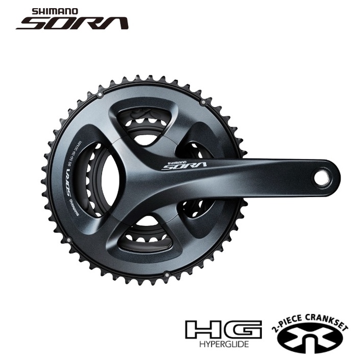 尚玲瓏百貨 Shimano SORA FC-R3000 2x9速 50/34T曲柄組CT盤170 R3030