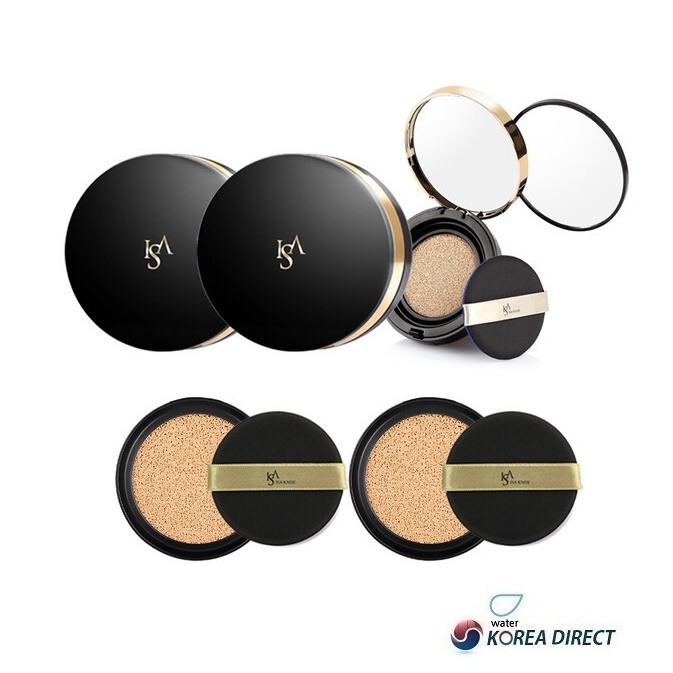 韓國 ISA KNOX 伊莎諾絲黑魔鏡鑽石光雙層遮瑕防曬氣墊本品15gx2+替換芯15gx2SPF50+ / PA+++