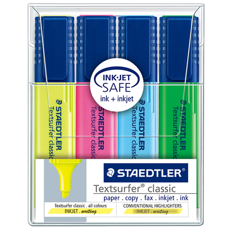 【施德樓STAEDTLER】噴墨用螢光筆／4支入 TAAZE讀冊生活網路書店