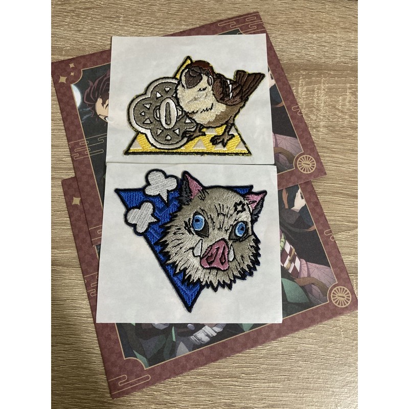 鬼滅之刃快閃店盲抽刺繡貼全集中路跑快閃店啾太郎 伊之助 可交換紫藤花屋圖案 蝦皮購物