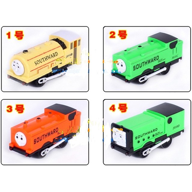 電動火車頭1-10號每台90元(裝電池,會跑,有燈光,音效) ,可在Tomy thomas火車軌道上行走