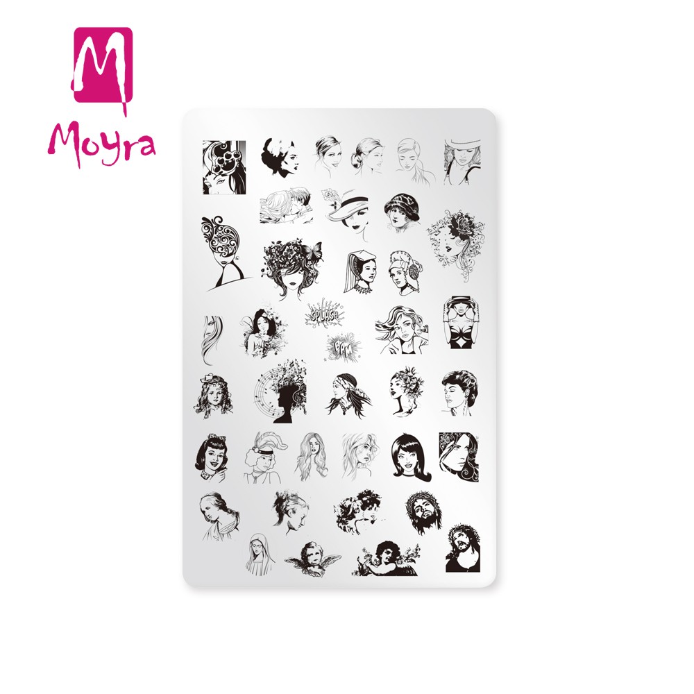 Moyra匈牙利美甲  指彩印花鋼板  轉印鋼板   12個性臉龐
