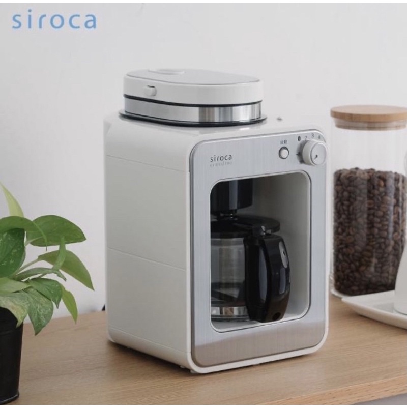 二手 【Siroca】自動研磨咖啡機 SC-A1210W_完美白
