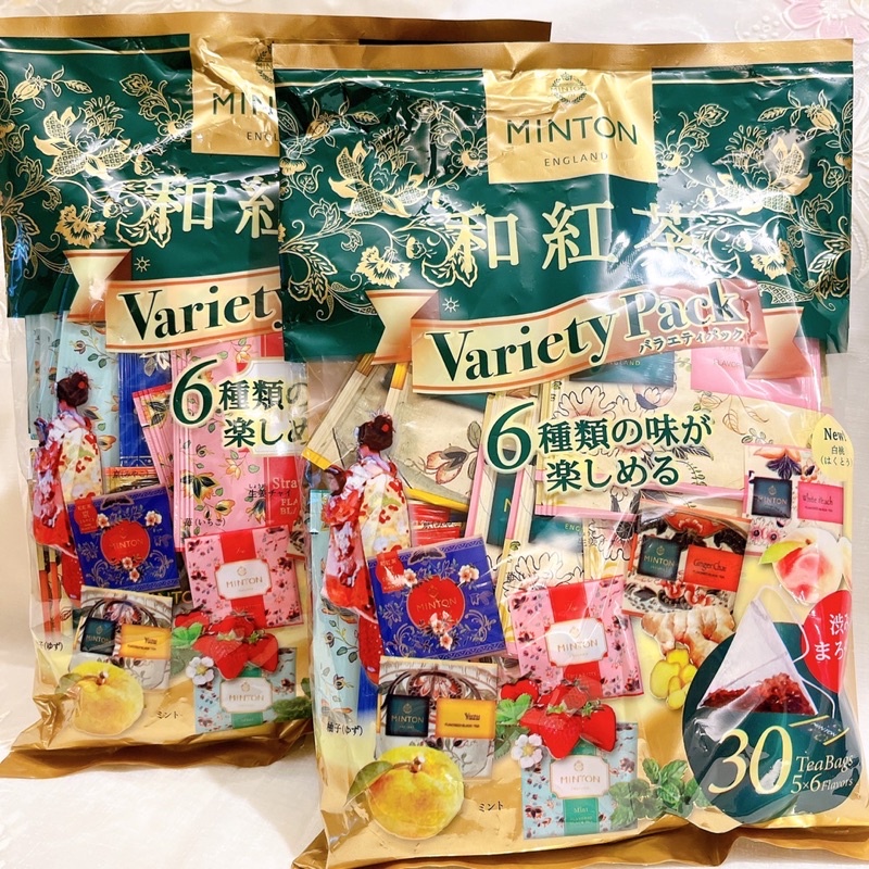 🗼現貨特價到11.22日🉐🗼日本 MINTON和紅茶30包 6種口味 柚子/草莓/白桃/生薑/薄荷/京紅茶