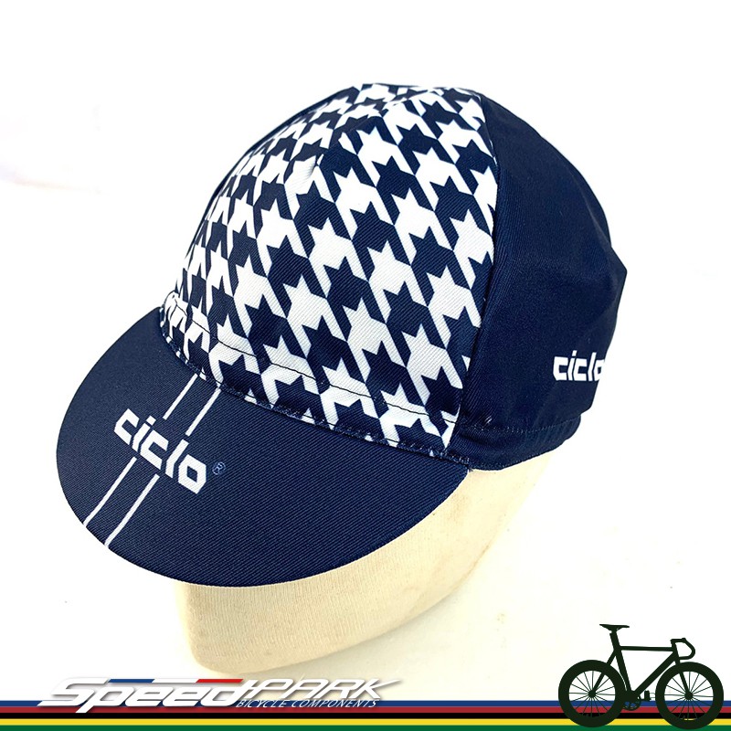 【速度公園】CICLO 千鳥紋 自行車小帽 單一尺寸 後圈有鬆緊帶 單車小帽不分男女