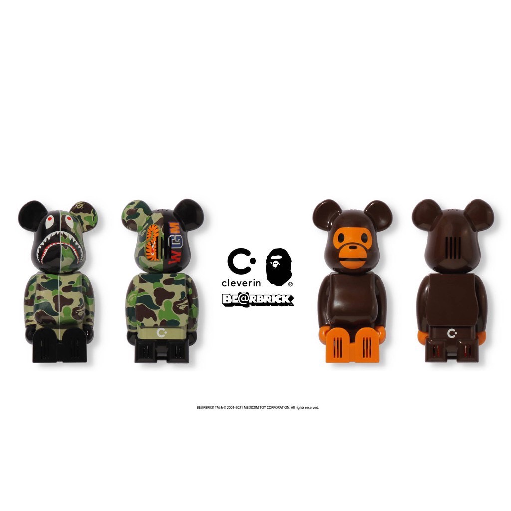 【WEI】BAPE BE@RBRICK cleverin 聯名 庫柏力克 公仔 加護靈 空氣清淨 現貨