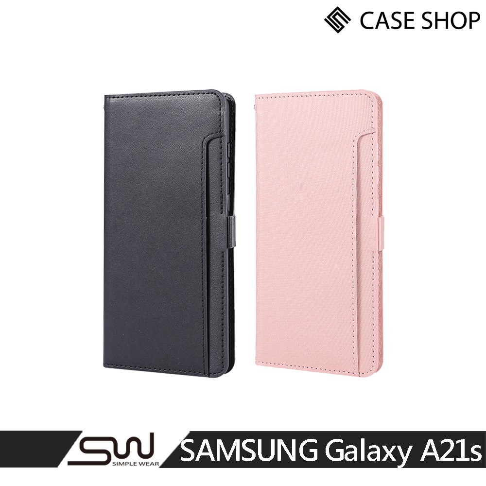 【CASE SHOP】 SAMSUNG Galaxy A21s 專用前插卡側立式皮套