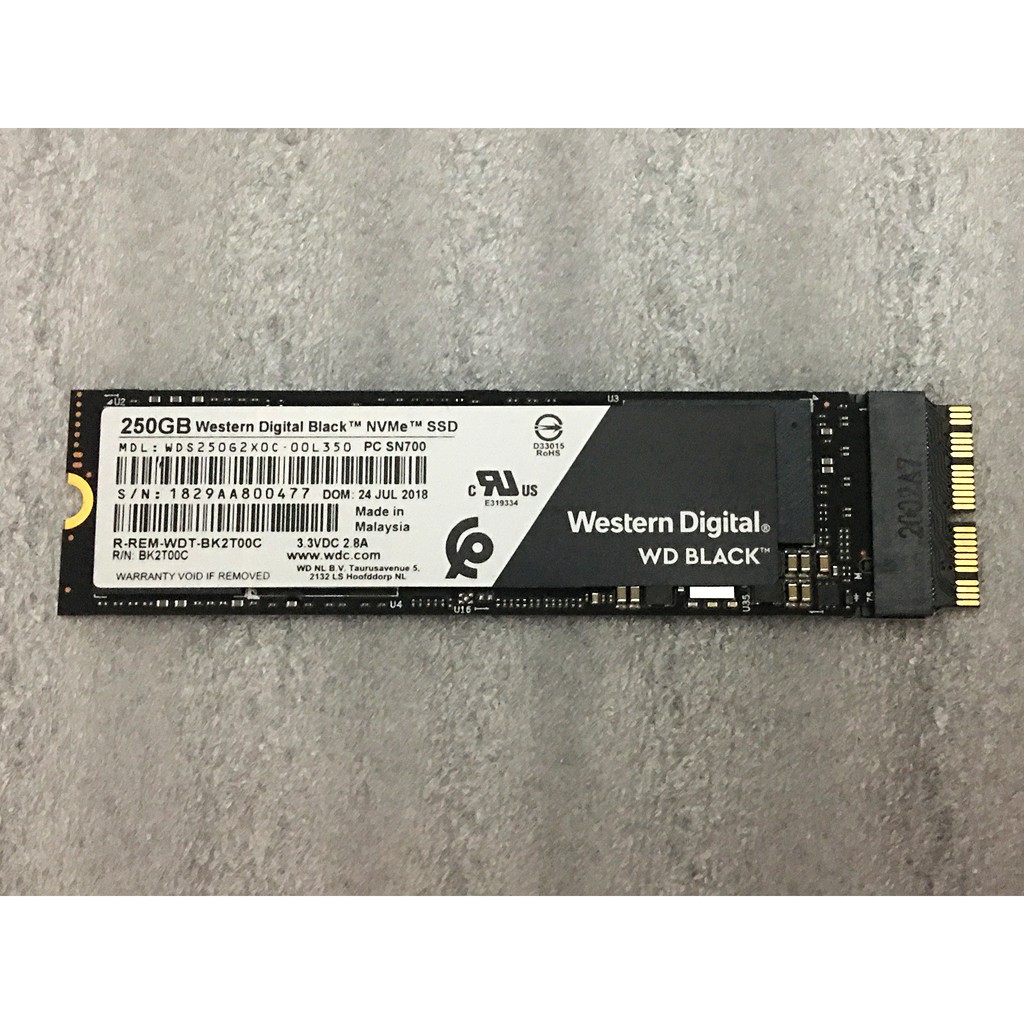 WD 黑標 SN700 M.2 PCI-E NVMe SSD 250G+轉接卡 Macbook Pro 或 air 專用