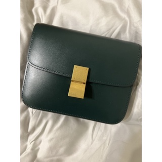 celine teen classic box amazone 亞馬遜墨綠色