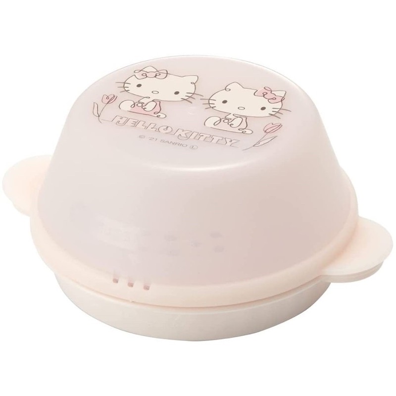 日本正版 凱蒂貓 Hello Kitty x Mimmy 包子微波專用盒 包子燒賣 鍋貼煎餃微波盒 微波盒 餐盒 食物盒