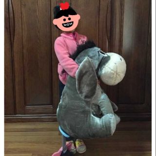 【美國代購】(60cm) 迪士尼 Disney 屹耳 伊爾 一耳 驢 eeyore 灰色 超大 毛絨 娃娃 玩偶 布偶