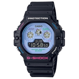 CASIO卡西歐G-SHOCK DW-5900DN-1 多彩繽紛系列夜間霓虹配色/黑紫色46.8mm