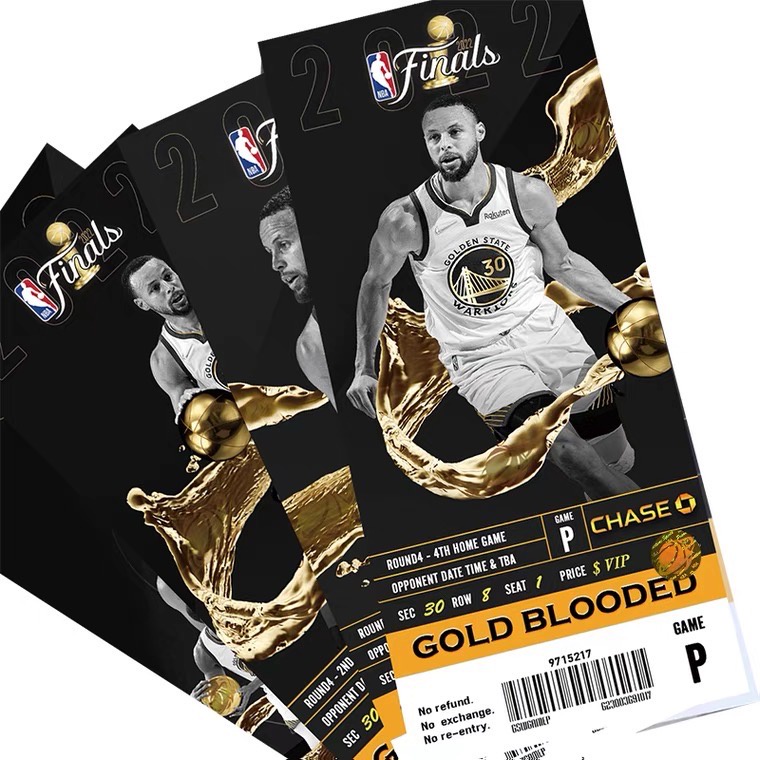 NBA球票卡 21-22勇士隊總冠軍紀念復刻球票 共4款可挑選(立架款) Curry 勇士隊 總冠軍周邊