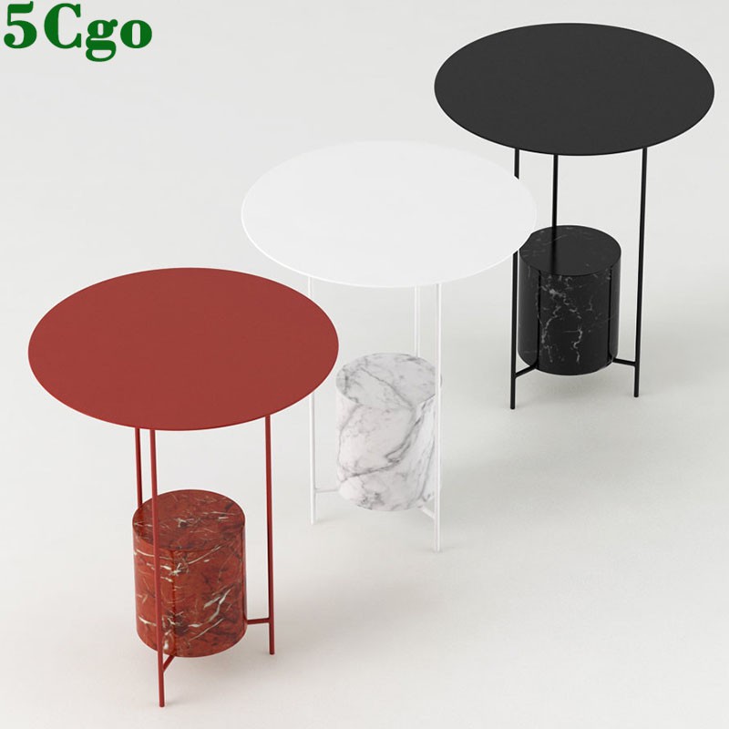 5Cgo客製化設計師款邊幾極簡角幾大理石鐵藝茶幾北歐ins簡約創意小圓桌床頭櫃t625841162776