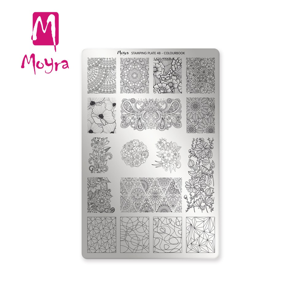 Moyra匈牙利美甲  指彩印花鋼板  轉印鋼板  48獨特畫本
