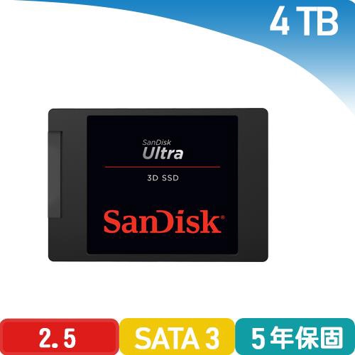 SanDisk Ultra 3D NAND 4TB  2.5吋固態硬碟