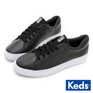 【Keds】ALLEY 極簡時尚皮革休閒鞋-黑 (9221W123382)