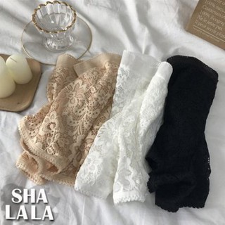 [貨在台 白色]SHA LA LA 莎菈菈 韓版蕾絲花邊防走光內搭安全褲3色2018053001