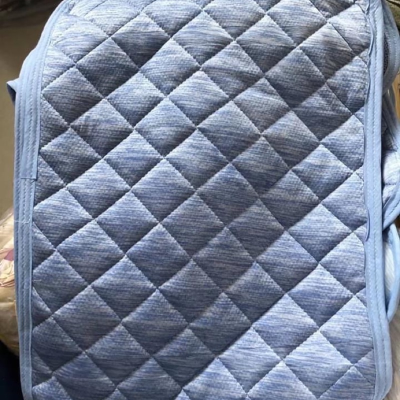 【涼感枕巾 - 藍色/灰色】